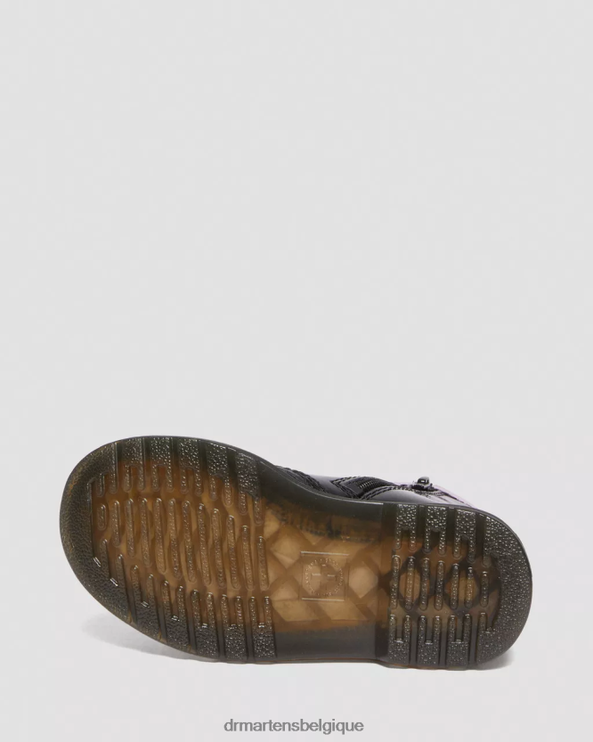 chaussure être Dr. Martens enfants bottes à lacets 1460 à cœur scintillant pour tout-petit galaxie chatoyante noire et lilas 6RFZX0422