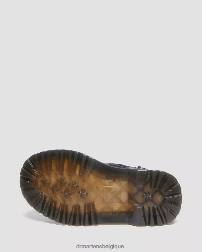 chaussure être Dr. Martens enfants bottes à lacets 1460 qui brillent dans le noir pour tout-petit mash up floral noir k hydro 6RFZX0420