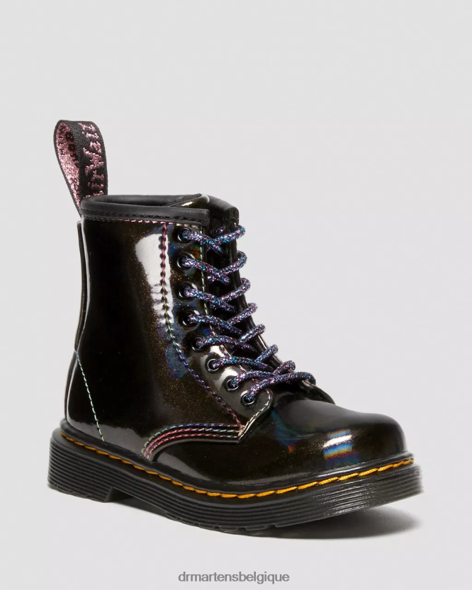 chaussure être Dr. Martens enfants bottes à lacets 1460 sparkle rayons pour tout-petit spectacle de lumière noire 6RFZX0409