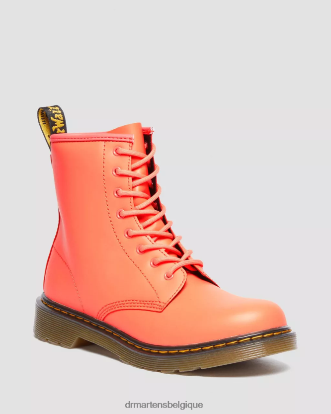 chaussure être Dr. Martens enfants bottes à lacets en cuir 1460 Romario pour jeunes corail Romario 6RFZX0469
