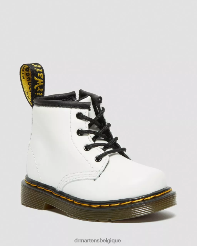 chaussure être Dr. Martens enfants bottes à lacets en cuir 1460 pour bébé romario blanc 6RFZX0393