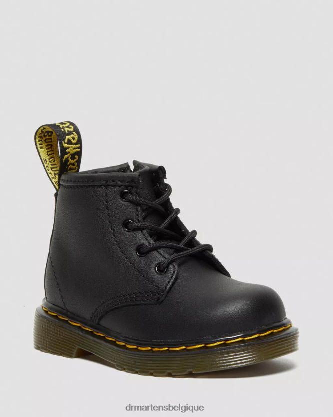 chaussure être Dr. Martens enfants bottes à lacets en cuir 1460 softy t pour bébé noir doux t 6RFZX0392
