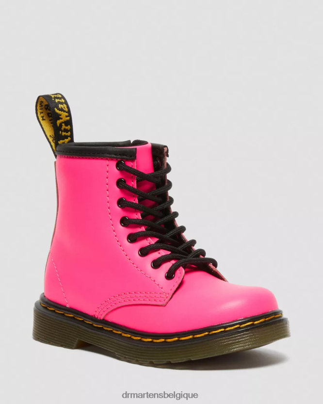 chaussure être Dr. Martens enfants bottes à lacets en cuir 1460 softy t pour enfant rose doux t 6RFZX0423
