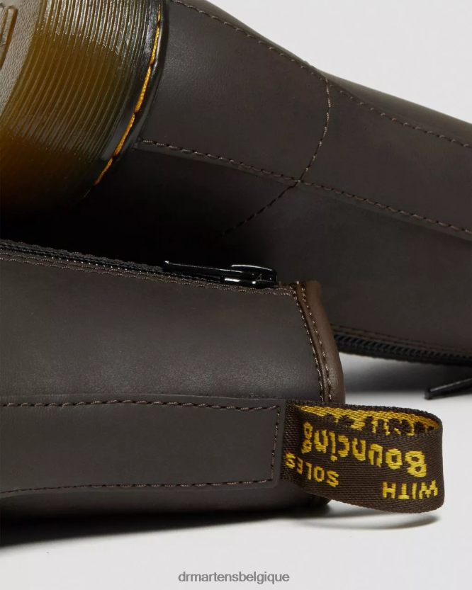 chaussure être Dr. Martens enfants bottes à lacets en cuir 1460 wildhorse pour jeunes Lampe cheval sauvage marron foncé 6RFZX0462