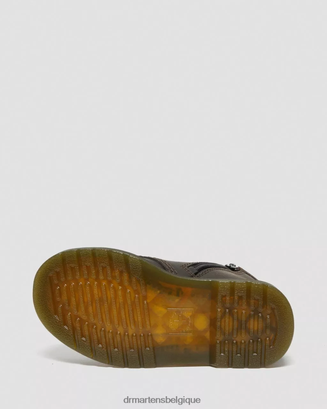 chaussure être Dr. Martens enfants bottes à lacets en cuir 1460 wildhorse pour tout-petit Lampe cheval sauvage marron foncé 6RFZX0408