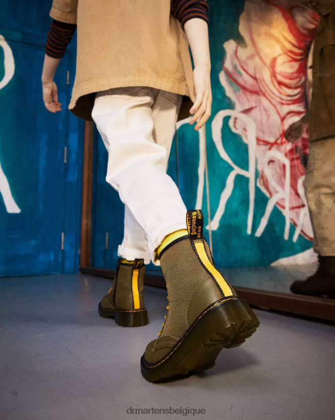 chaussure être Dr. Martens enfants bottes à lacets en cuir à panneaux junior 1460 Olvie 6RFZX0444