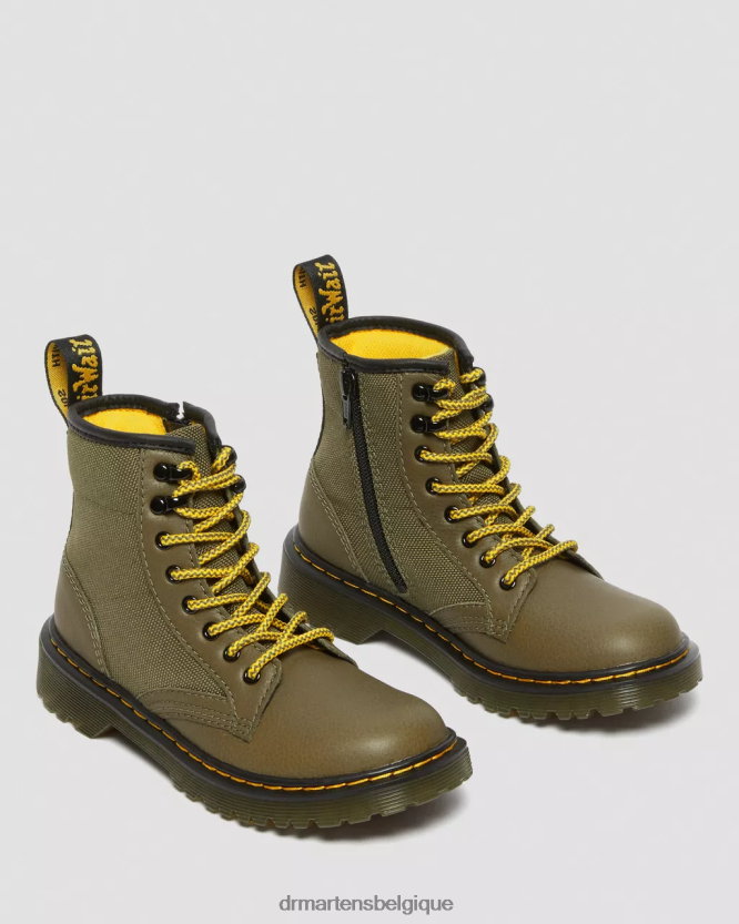 chaussure être Dr. Martens enfants bottes à lacets en cuir à panneaux junior 1460 Olvie 6RFZX0444