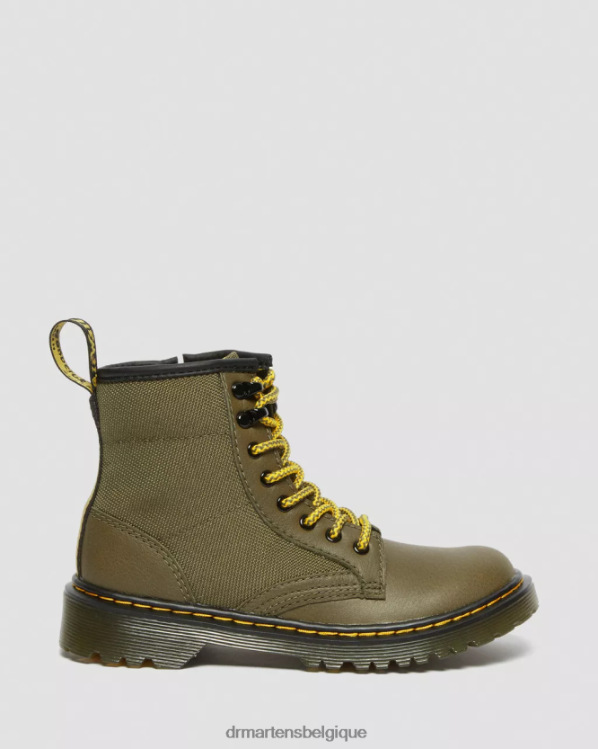 chaussure être Dr. Martens enfants bottes à lacets en cuir à panneaux junior 1460 Olvie 6RFZX0444