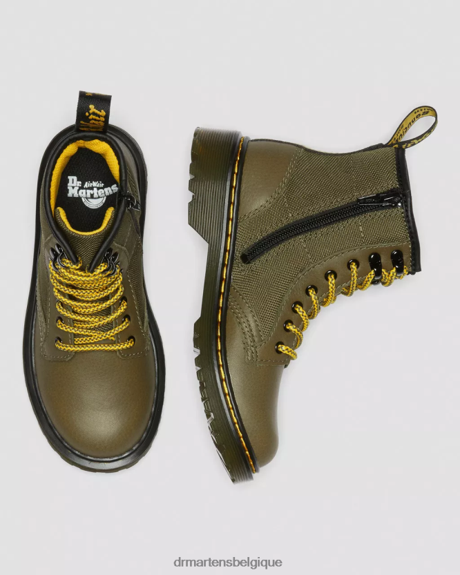 chaussure être Dr. Martens enfants bottes à lacets en cuir à panneaux junior 1460 Olvie 6RFZX0444