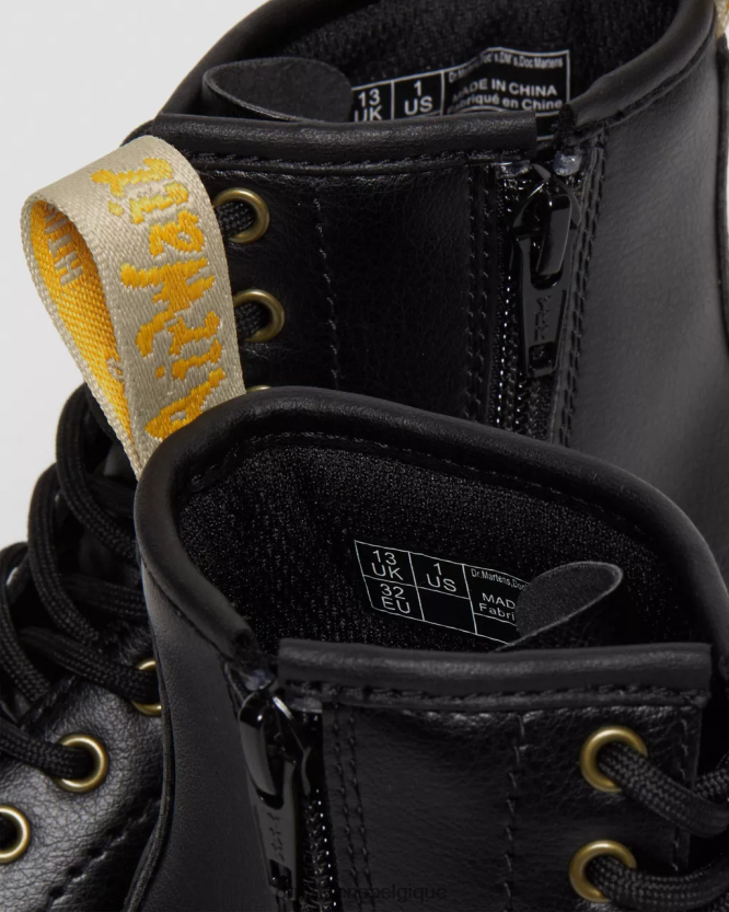 chaussure être Dr. Martens enfants bottes végétaliennes à lacets 1460 junior noir 6RFZX0436