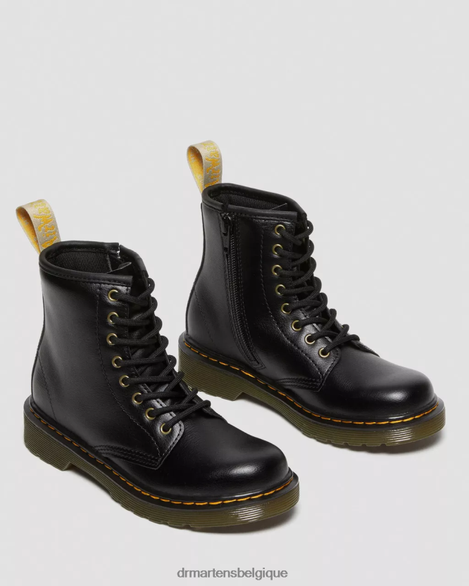 chaussure être Dr. Martens enfants bottes végétaliennes à lacets 1460 junior noir 6RFZX0436