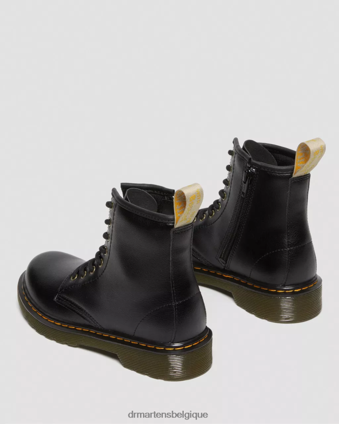 chaussure être Dr. Martens enfants bottes végétaliennes à lacets 1460 junior noir 6RFZX0436