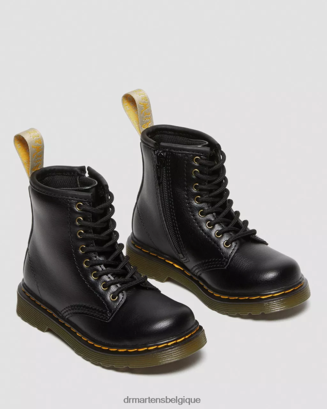 chaussure être Dr. Martens enfants bottes végétaliennes à lacets 1460 pour tout-petits noir 6RFZX0406