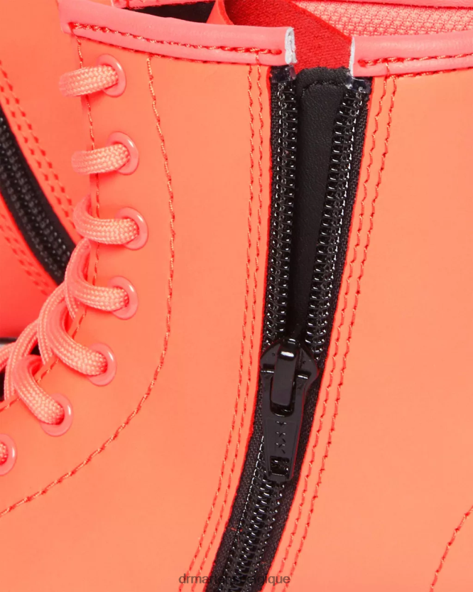 chaussure être Dr. Martens enfants bottines à lacets en cuir junior 1460 softy t corail doux t 6RFZX0445