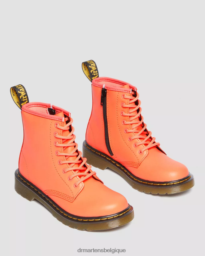 chaussure être Dr. Martens enfants bottines à lacets en cuir junior 1460 softy t corail doux t 6RFZX0445