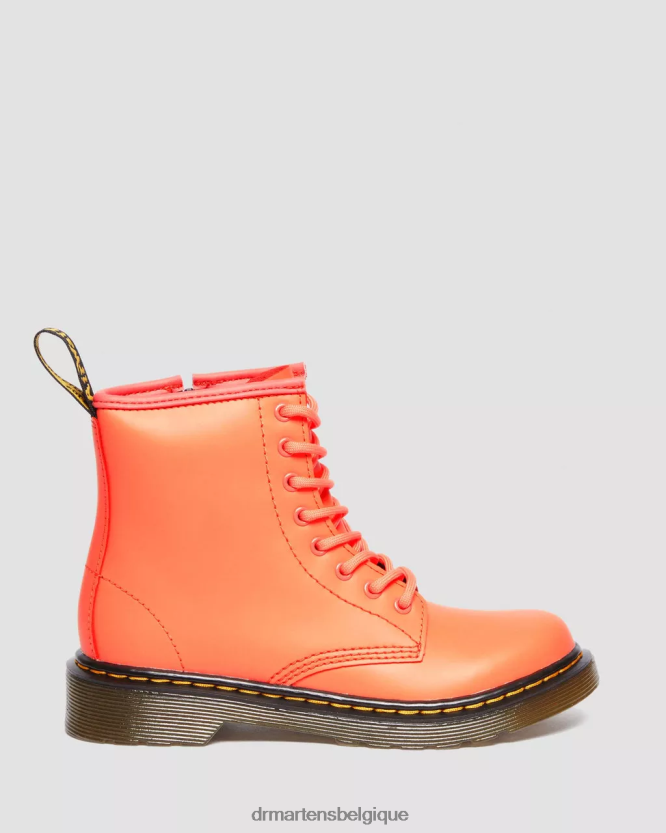 chaussure être Dr. Martens enfants bottines à lacets en cuir junior 1460 softy t corail doux t 6RFZX0445