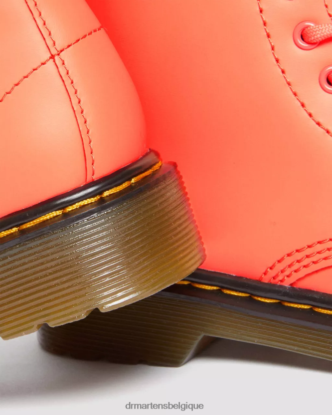 chaussure être Dr. Martens enfants bottines à lacets en cuir junior 1460 softy t corail doux t 6RFZX0445