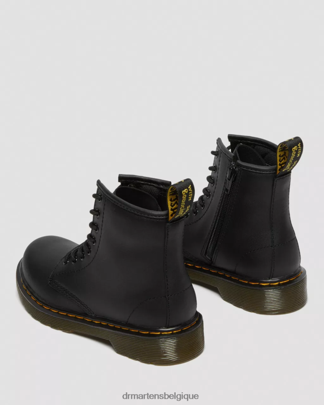 chaussure être Dr. Martens enfants bottines à lacets en cuir junior 1460 softy t noir doux t 6RFZX0424