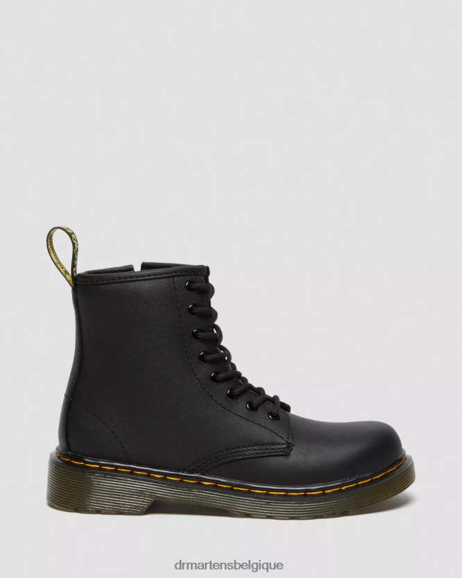 chaussure être Dr. Martens enfants bottines à lacets en cuir junior 1460 softy t noir doux t 6RFZX0424