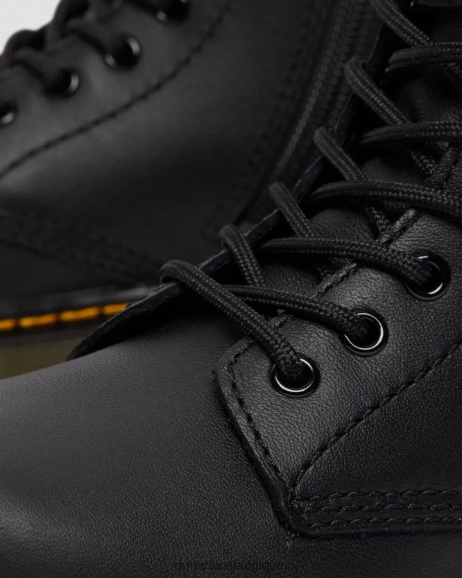 chaussure être Dr. Martens enfants bottines à lacets en cuir junior 1460 softy t noir doux t 6RFZX0424