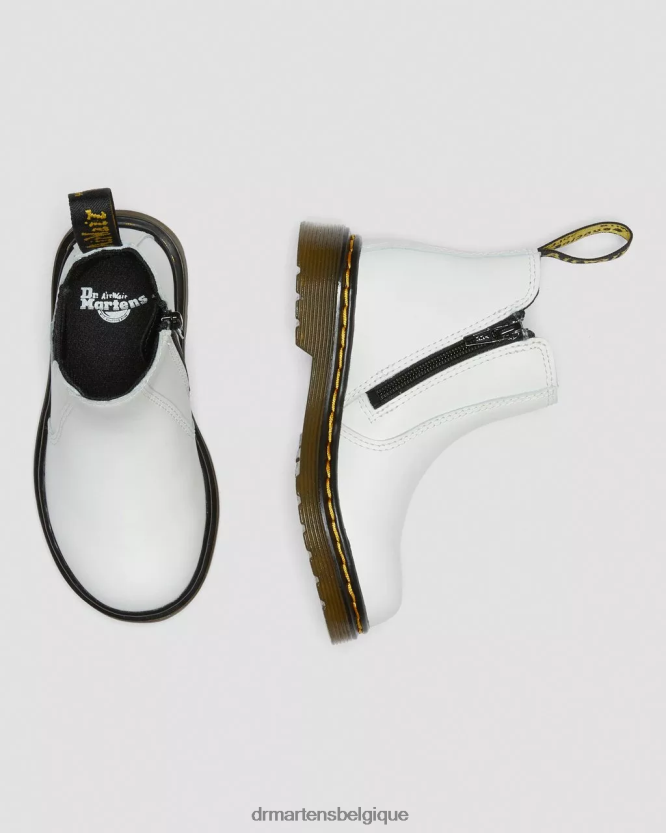 chaussure être Dr. Martens enfants bottines chelsea en cuir 2976 pour enfant romario blanc 6RFZX0410