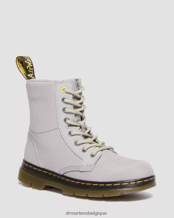 chaussure être Dr. Martens enfants bottes décontractées en poly extra résistantes peignes junior gris moyen extra résistant et caoutchouteux 6RFZX0442