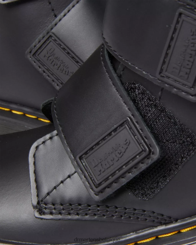 chaussure être Dr. Martens enfants bottes junior 1460 en cuir à double bride romario noir 6RFZX0432