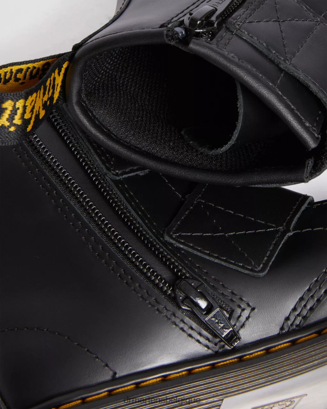 chaussure être Dr. Martens enfants bottes junior 1460 en cuir à double bride romario noir 6RFZX0432