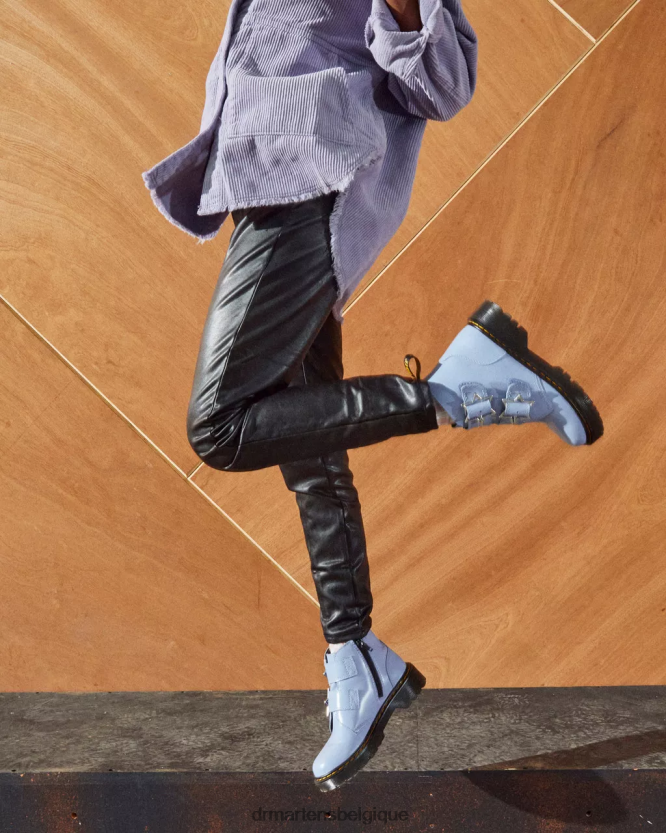 chaussure être Dr. Martens enfants bottines devon bex en cuir junior Lissome bleu zen 6RFZX0453