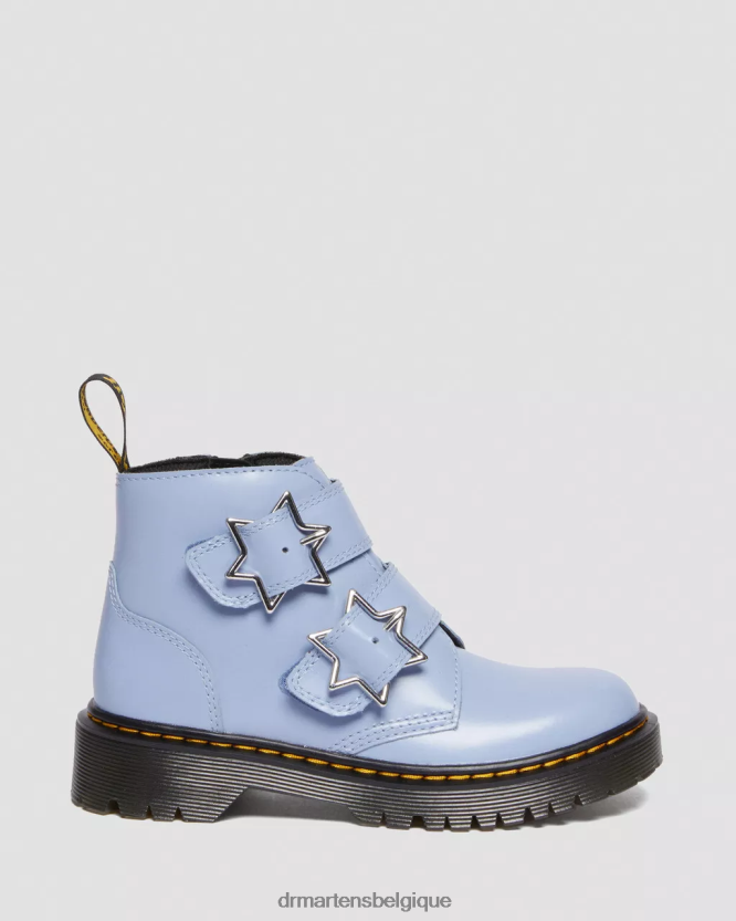 chaussure être Dr. Martens enfants bottines devon bex en cuir junior Lissome bleu zen 6RFZX0453