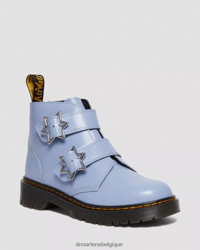 chaussure être Dr. Martens enfants bottines en cuir Devon Bex pour jeunes Lissome bleu zen 6RFZX0466
