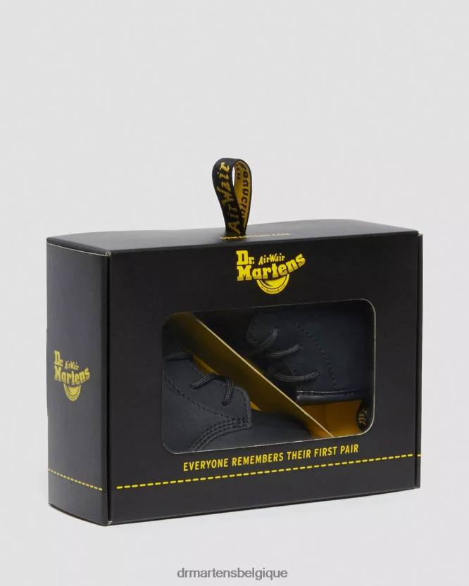 chaussure être Dr. Martens enfants bottines en cuir auburn nouveau-né 1460 noir 6RFZX0394