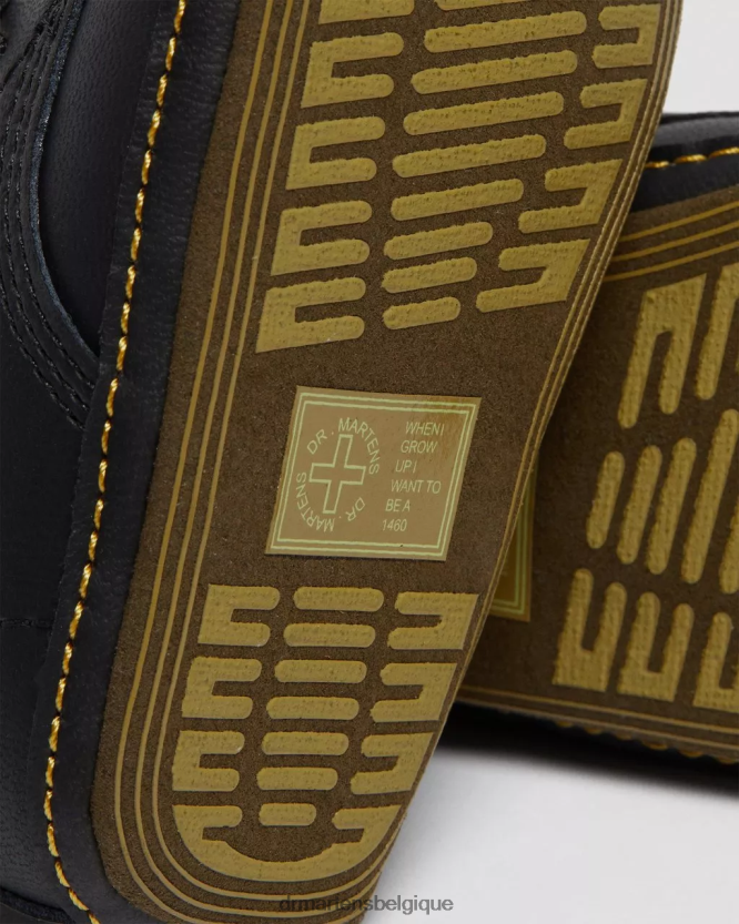 chaussure être Dr. Martens enfants bottines en cuir auburn nouveau-né 1460 noir 6RFZX0394