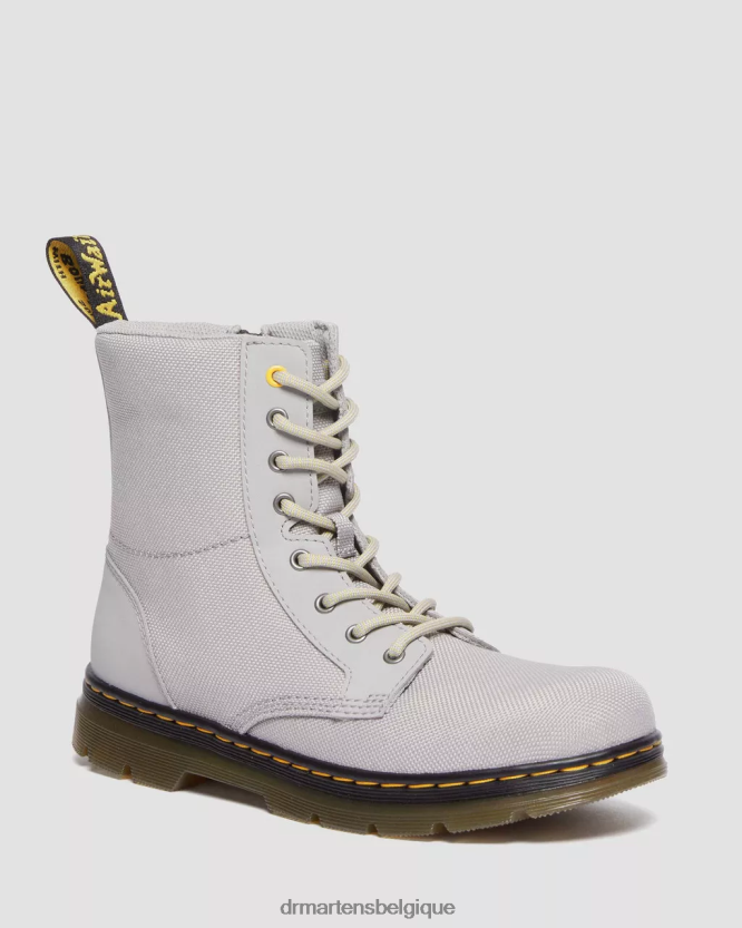 chaussure être Dr. Martens enfants les jeunes peignent des bottes décontractées en poly extra résistantes gris moyen extra résistant et caoutchouteux 6RFZX0468