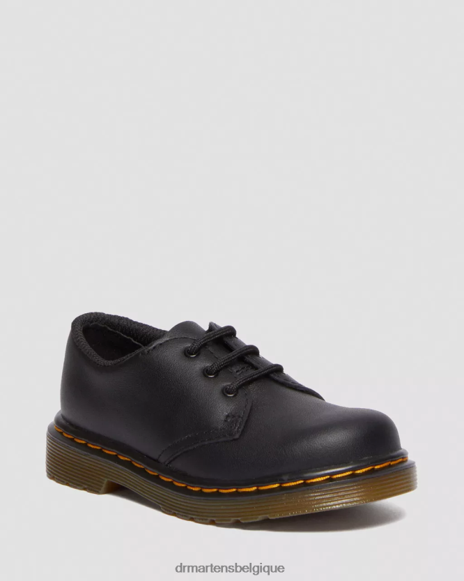 chaussure être Dr. Martens enfants chaussures richelieu en cuir 1461 softy t pour tout-petit noir doux t 6RFZX0405