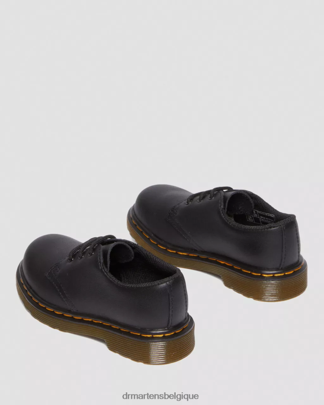 chaussure être Dr. Martens enfants chaussures richelieu en cuir 1461 softy t pour tout-petit noir doux t 6RFZX0405
