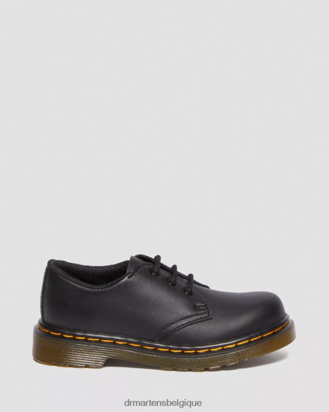chaussure être Dr. Martens enfants chaussures richelieu en cuir 1461 softy t pour tout-petit noir doux t 6RFZX0405