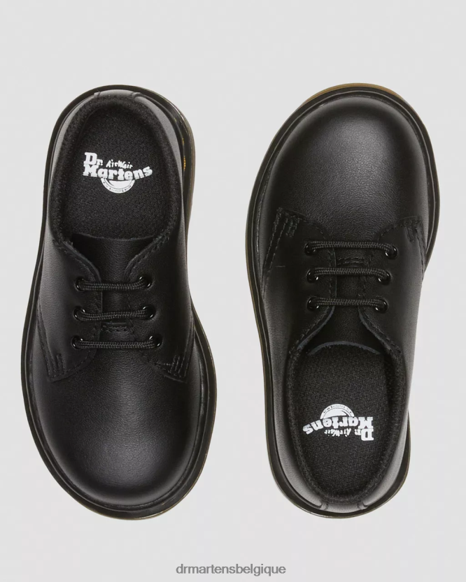 chaussure être Dr. Martens enfants chaussures richelieu en cuir 1461 softy t pour tout-petit noir doux t 6RFZX0405