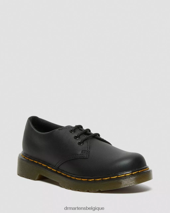 chaussure être Dr. Martens enfants chaussures en cuir junior 1461 softy t noir doux t 6RFZX0427