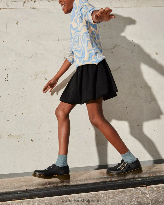 chaussure être Dr. Martens enfants chaussures mary jane en cuir softy t junior 8065 noir doux t 6RFZX0428