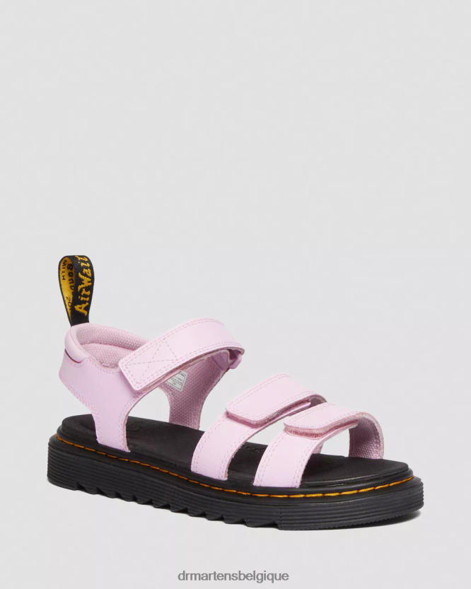 chaussure être Dr. Martens enfants Klaire - Athena - Sandales à brides en cuir Athéna rose pâle 6RFZX0460