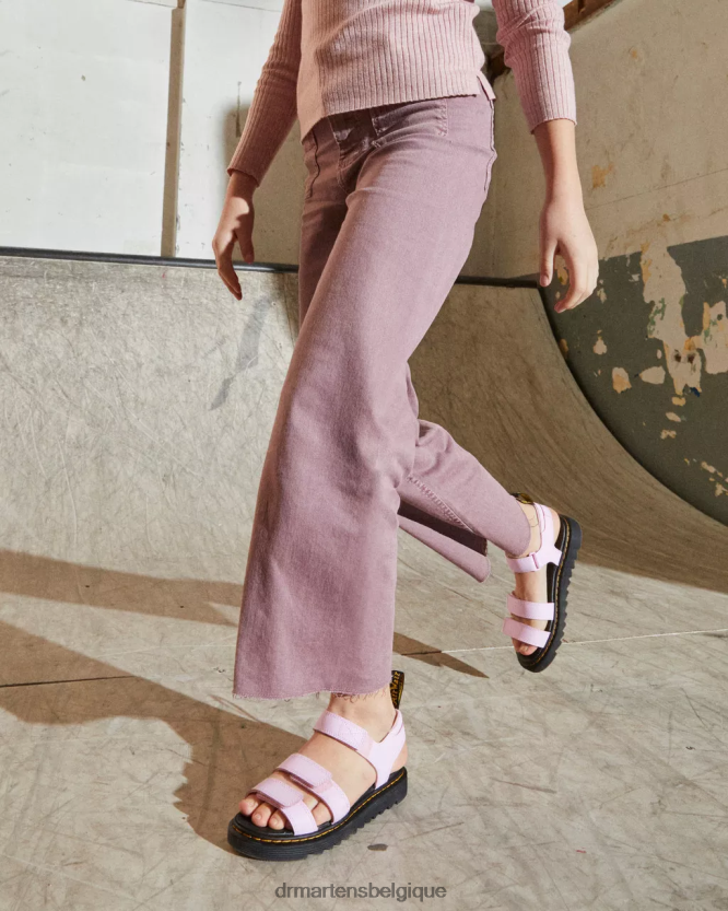 chaussure être Dr. Martens enfants Klaire - Athena - Sandales à brides en cuir Athéna rose pâle 6RFZX0460