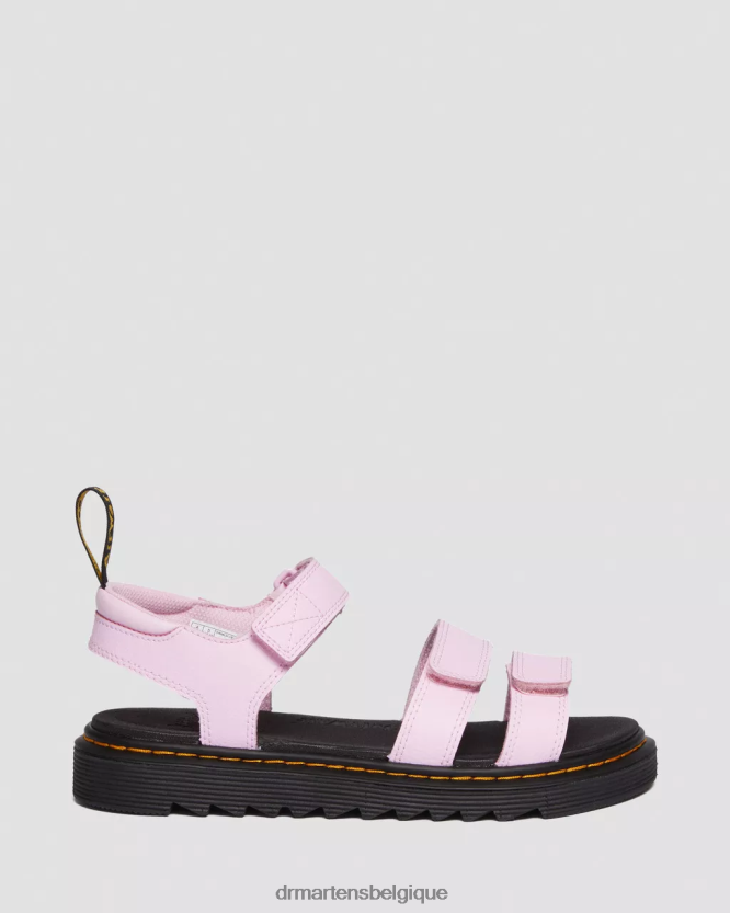 chaussure être Dr. Martens enfants Klaire - Athena - Sandales à brides en cuir Athéna rose pâle 6RFZX0460
