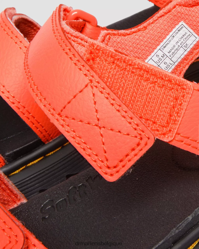 chaussure être Dr. Martens enfants Klaire - Athena - Sandales à brides en cuir corail athéna 6RFZX0467