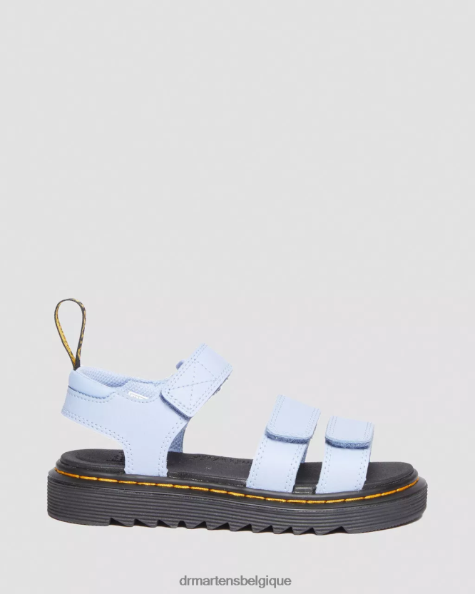 chaussure être Dr. Martens enfants sandales à brides en cuir junior klaire athena Athéna bleue zen 6RFZX0446