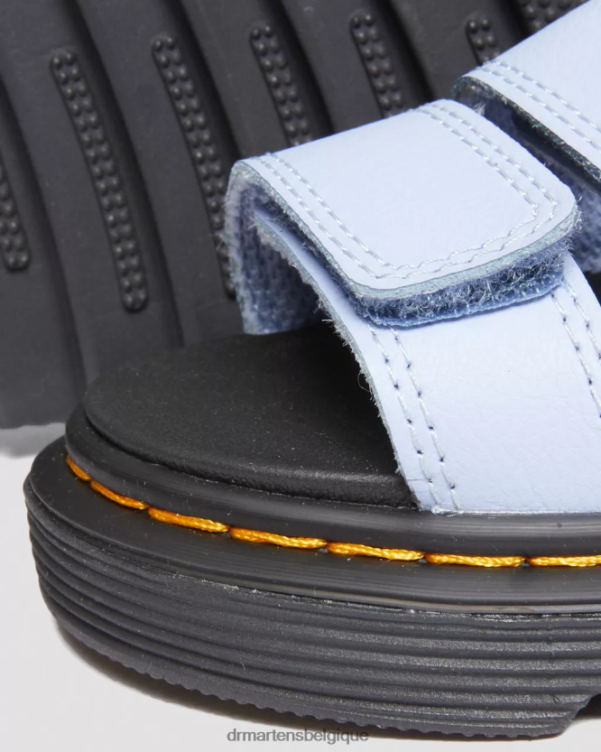 chaussure être Dr. Martens enfants sandales à brides en cuir junior klaire athena Athéna bleue zen 6RFZX0446