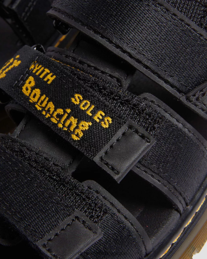 chaussure être Dr. Martens enfants sandales décontractées callan junior noir extra résistant et caoutchouteux 6RFZX0450