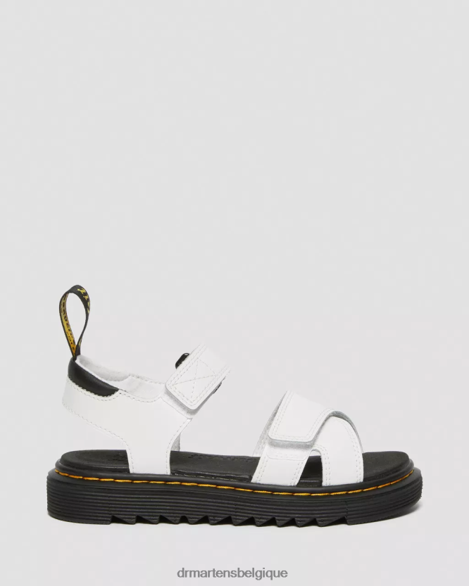 chaussure être Dr. Martens enfants sandales en cuir vossie junior lampe t blanche 6RFZX0449