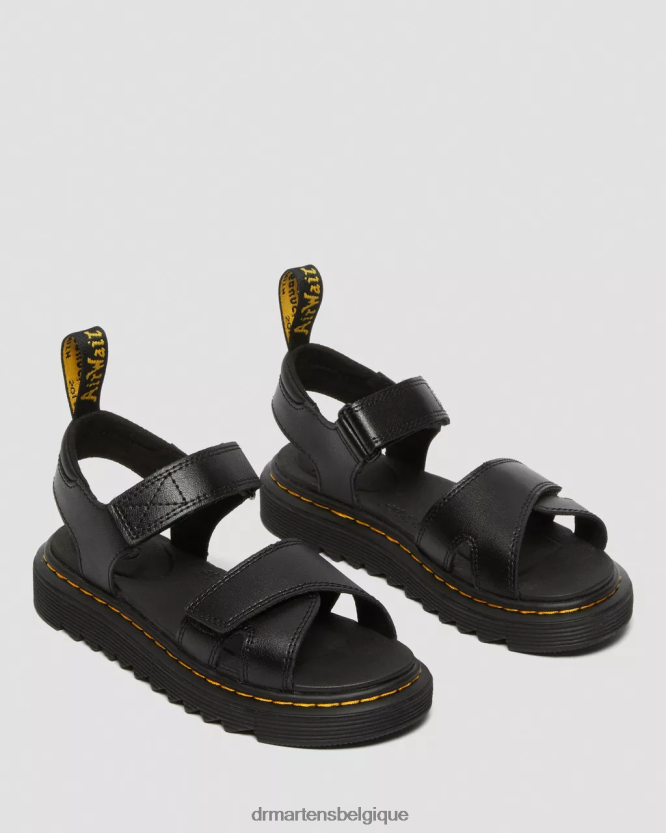 chaussure être Dr. Martens enfants sandales en cuir vossie junior lampe t noire 6RFZX0447