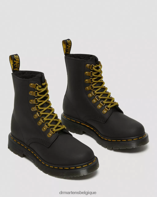 chaussure être Dr. Martens femmes 1460 pascal dm's bottes à lacets en cuir wintergrip chasse-neige noir 6RFZX0156